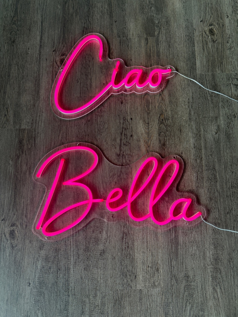 Hot Pink Neon Script Wall Sign